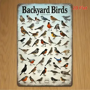 Vintage 2D Flat Printing Artwork for Rustic Bar Coffee Shop Beach Villa and Farmhouse Tin Wall Decor