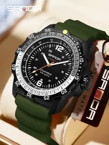 Solar Powered Watch for Men, Waterproof Long-Lasting Luminous Dial, Creative Design Sports Wristwatch, Ideal for Outdoor Activities, Luminous Analog Watch