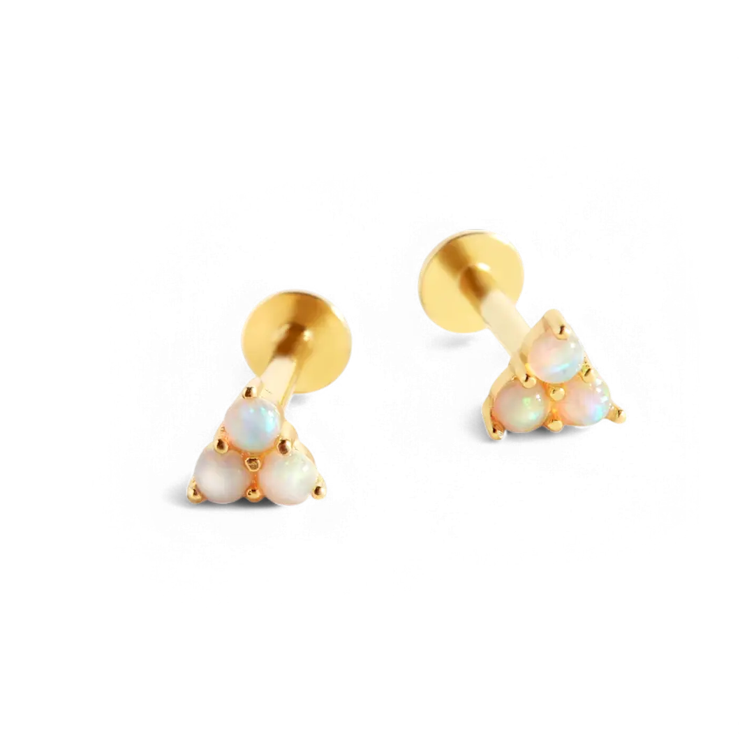 Opal Trio Sleeper Stud Earrings | 18g