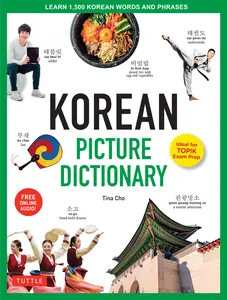 USED Book - Korean Picture Dictionary: Learn 1,500 Korean Words and Phrases - The Perfect Resource for Visual Learners of All Ages (Includes Online Audio) by Cho, Tina (Hardcover) - english