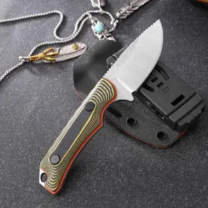 BM 15017 Hidden Canyon Hunter Fixed Blade Knife - 2.79" 8Cr13MoV Steel Blade, Full Tang G10 Handle & Kydex Sheath for Outdoor, Survival & EDC，Premium Quality Small Knife, Men's Gift