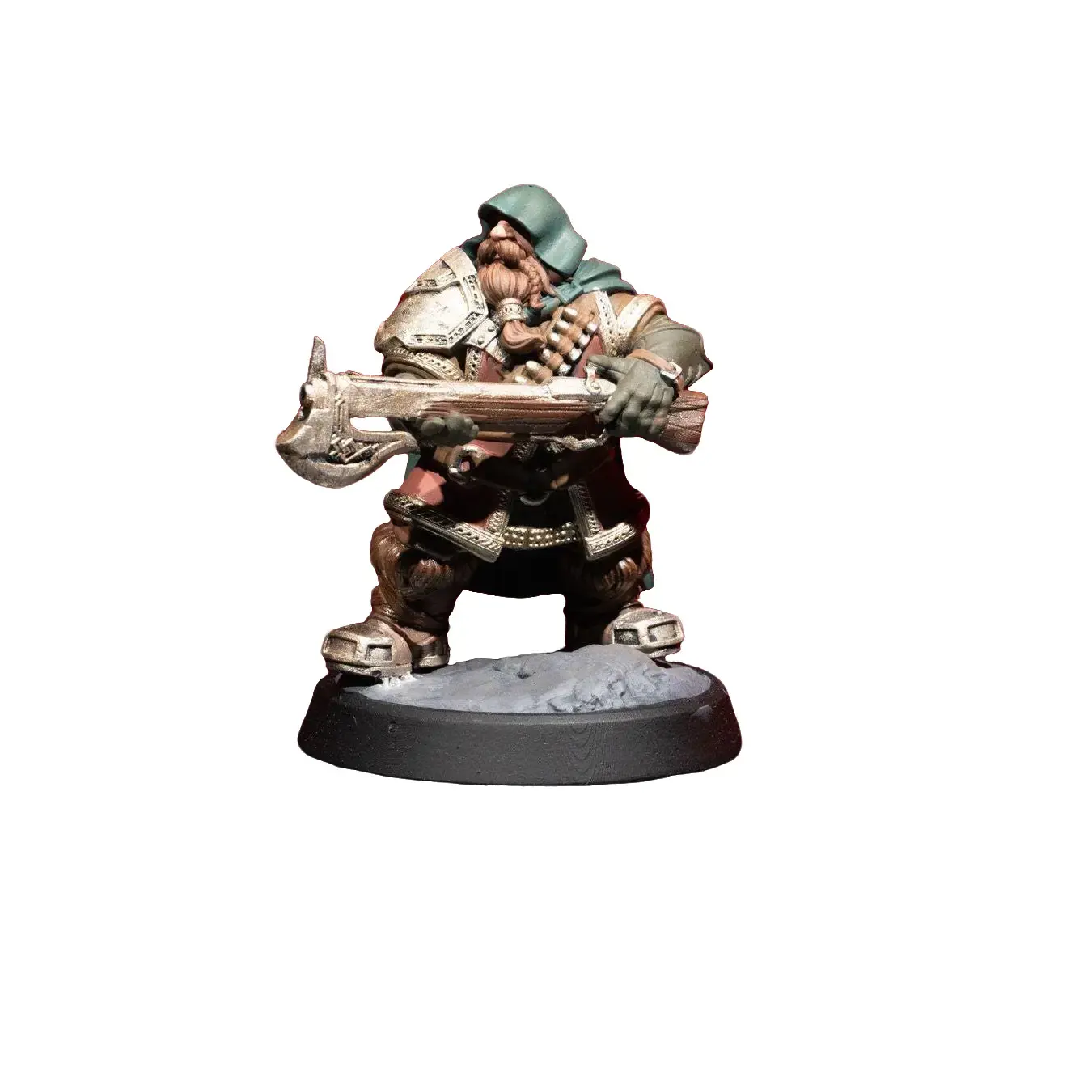 3D Printed Resin Dwarf Figurine - Ice and Fire Series Dwarven Ranger Hero, Artistic Collectible Miniature, Customizable Detailed Room Decor Statue for RPG Tabletop Gaming