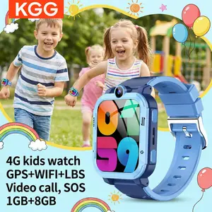 KGG 4G Kids Smart Watch, SIM Card Supported, GPS & WiFi Location, Video Call, Voice Chat, SOS, Camera, Alarm, Waterproof, Perfect for Boys & Girls