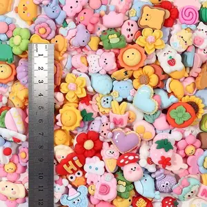 【Charms】 Wholesale of resin accessories, cartoon-themed beads  handmade cream-colored adhesive patches, 3D DIY materials, decorative items, cell phone charms, and hair clip accessories