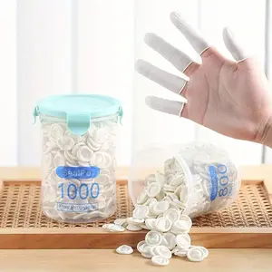 Disposable Finger Cots, 100pcs Thickened High Elastic Rubber Finger Cots, Finger Protector, Finger Cleaning Product for Home Office, Desk Accessories, Desk Organizer, Office Supplies, Office Stationery Supplies