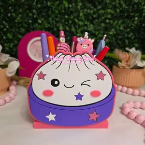 Dumpling Pen Holder, 3D Printed Dumpling Pen Holder, Desk Decor, Office Decor, Pen Holders, Brush Holder, Pencil Holder