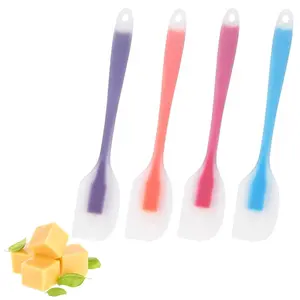 Silicone Spatula Baking Tool, Heat Resistant Cake Butter Cream Smoothing Scraper, Mixing Utensil, All-In-One Kitchen Essential