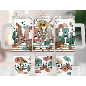 UVDTF 40 oz Cup Wrap Western Mama 3012