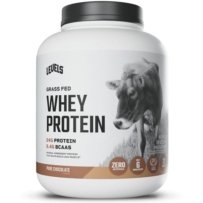 Levels Whey Protein, Grass Fed, No Artificials, 24G of Protein Workout Supplement Fitness Endurance Supplement Mass Gainer