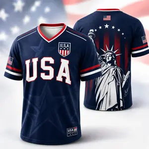 USA Soccer Jersey Men Women Navy Patriotic American Flag Football Shirt Statue of Liberty Graphic V Neck Sports Tee Red White Blue Stars Stripes Short Sleeve Athletic Top 4th of July Independence Day Fan Apparel