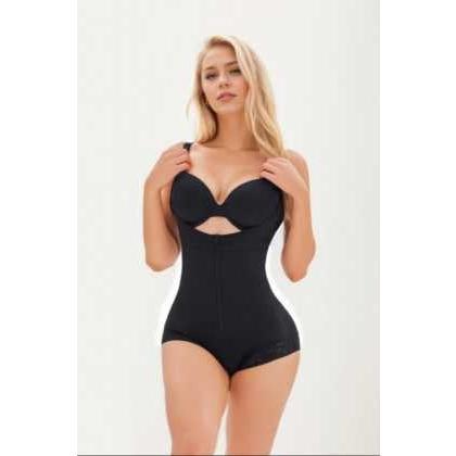 Women's Fajas Colombianas Shapewear For Women Postpartum Tummy Control Bodysuit Full Body Shaper For Women Body Butt Lifter Panties Zipper Straps Thong Bodysuit