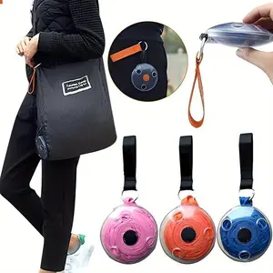 Portable Foldable Reusable Shopping Bag - Mini Retractable Large Capacity for Travel & Daily Use