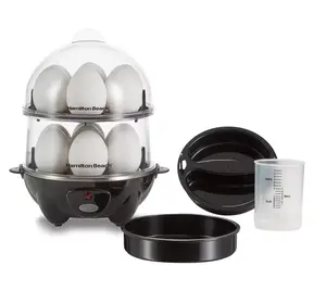 Hamilton Beach 3-in-1 Egg Cooker - Versatile Kitchen Appliance for Boiling, Poaching & Scrambling Eggs - Compact Design for Small Spaces - Breakfast