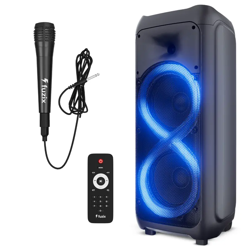 Fuzix WS-1958 Car Bluetooth Portable Speaker with LED AUX USB FM