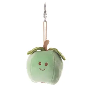 Bukowski Bears Green Apple Soft Plush Keychain for Bags Backpacks and Keys Fruit