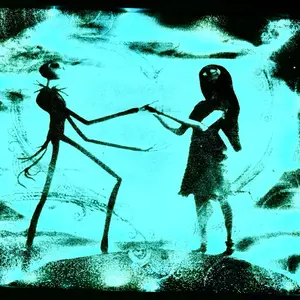 Jack and Sally heart Lightbox shadow
