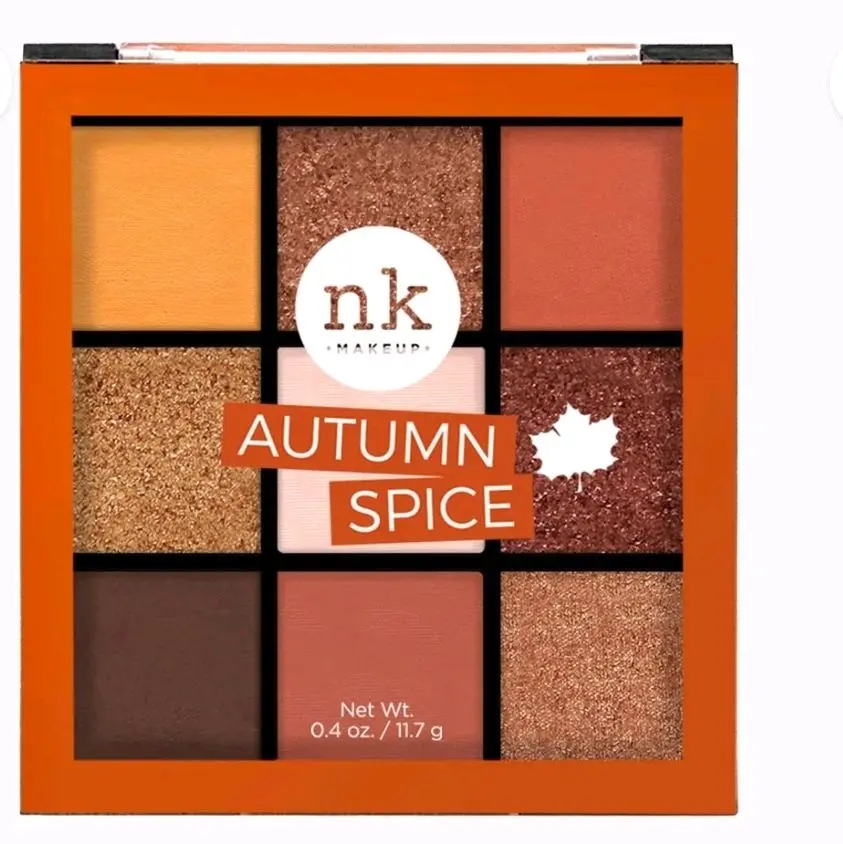 NK Autumn Spice Eyeshadow Palette - 9 Color Palette with Net Wt 0.4 oz 11.7 g