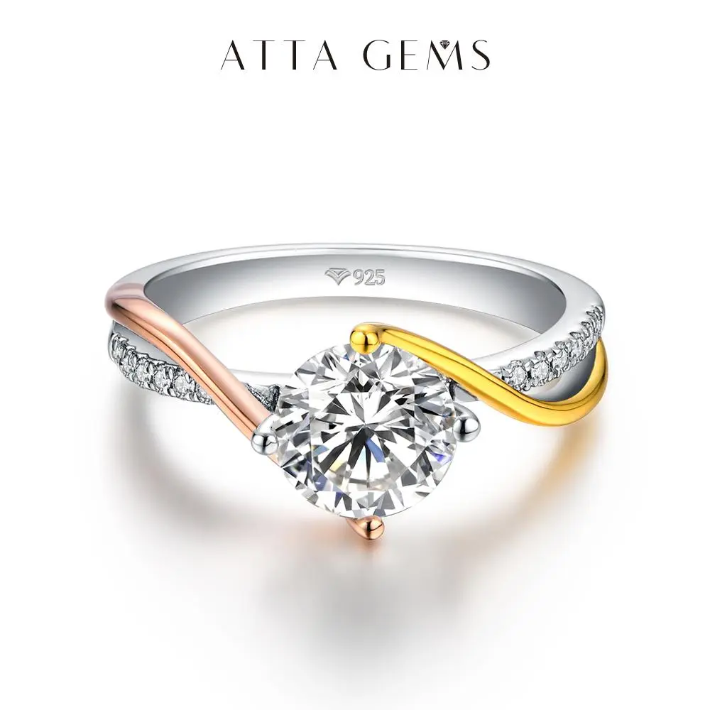 Elegant Artificial Moissanite Solitaire Engagement Ring, 1.5Ct D Color VVS1, Colorful Women's Anniversary Party Gift Ring R004, Solitaire Ring summerwins