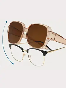 Fashionable Modern Frames Sunglasses for Women, Trendy Casual Tinted Lens Sunglasses for Everyday Use, Fashion Accessories for Outdoor Activities, Trendy Shades