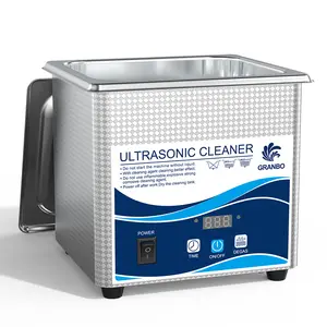 Granbo  2L Ultrasonic Cleaner Ultrasonic 60W Jewelry Cleaner 40kHz with Knob Timer, 304 Stainless Steel Sonic Cleaner, 110V Ultrasonic Parts Cleaner for Denture Dental Oral Irrigator Parts Glasses