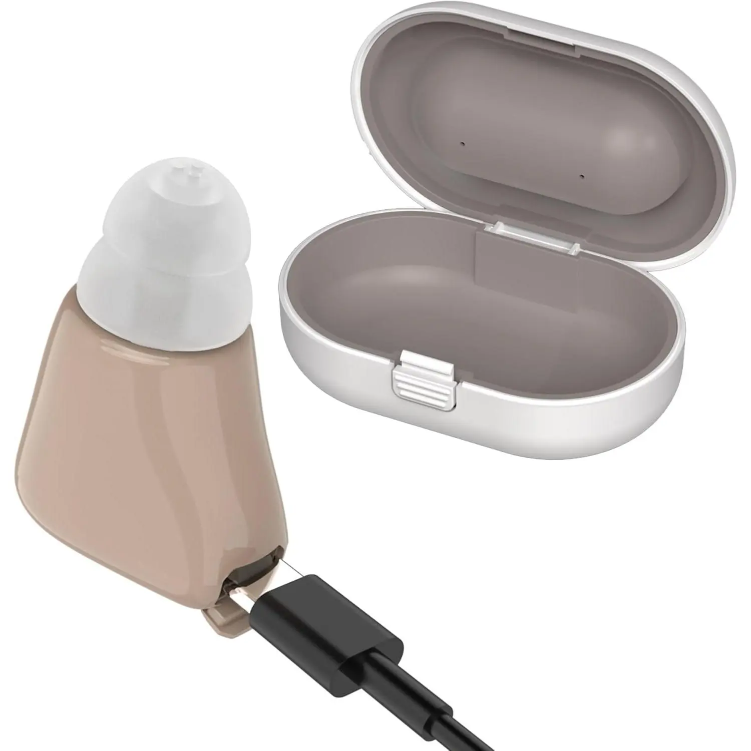 Rechargeable Sound Amplifier – Wireless Bluetooth Personal Sound Enhancer with Smart Controls, Comfortable In-Ear Design, All-Day Battery Life