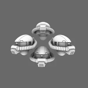 Clan Gunpla V10 Zaku II Helmets