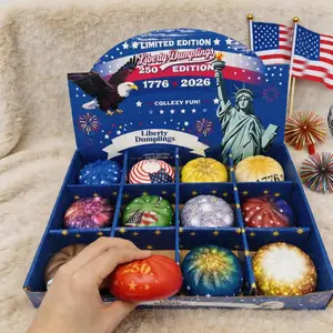 【Random Box-1PC】Independence Day Limited Edition Freedom Dumpling Squishy Toys - Unique Bun Squeeze Party Favors, Patriotic Independence Day Party Supplies, & Themed Events, Novelty Gift for Teens & Adults