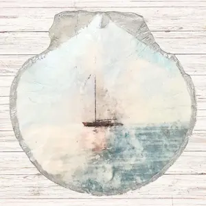 "Serenity" Decoupage Scallop Shell