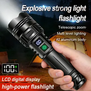 New Laser Flashlight Strong Light Rechargeable Long Battery Life Outdoor High Power Home Use, Bright Beam, Large Capacity