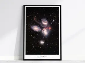 Stephan's Quintet Poster | James Webb Space Telescope Galaxy NASA Gift