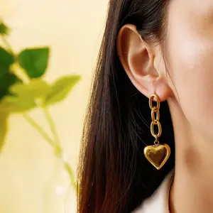 Women's jewelry gift pendant heart-shaped earrings for Fashion jewelry