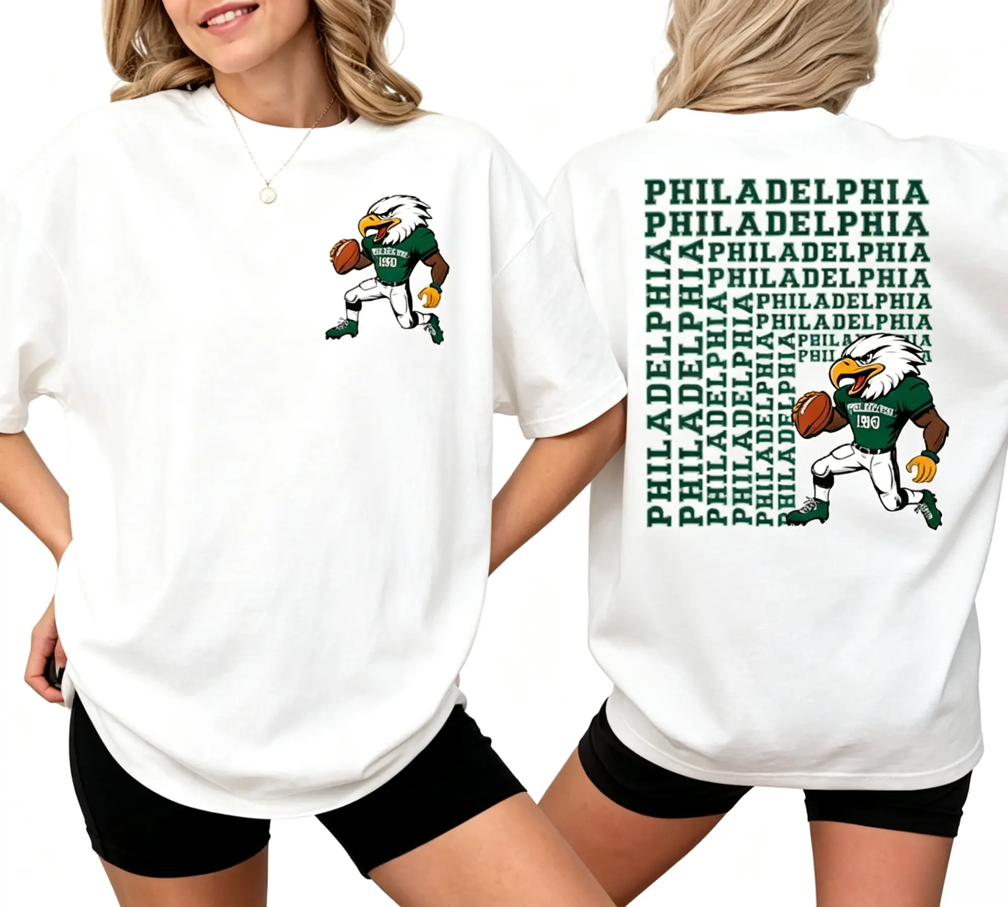 Philadelphia Retro Football Sweatshirt and Shirt, Retro 1960 Game Day T-Shirt, Philly Fan Spirit, Double Sided Front Back Philly Sweater