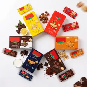 Loacker Classic Crispy Wafers 12-Pack Bundle - 45g/1.59oz Units, Hazelnut, Peanut Butter, Chocolate, Lemon, Cocoa & Milk, Double Choc - Finest Creme, Non-GMO Project Verified, Kosher & Halal Certified Snack