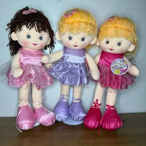 Linzy Toys Little Princess Series Plush Doll First Baby Dolls Baby Girl Gift Christmas Gifts For 0 To 6 Years Girls Curly Hair With Purple Dress 12 inches