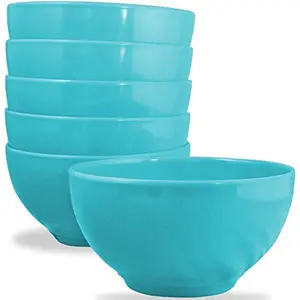 73702R 6pc Melamine Bowl Set Turquoise