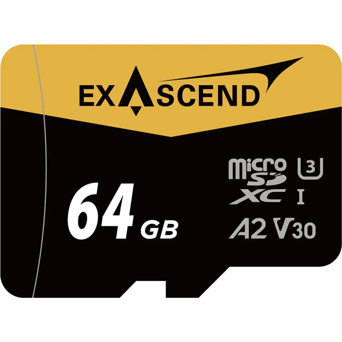 Exascend UHS-I Bus 64GB microSD Card, V30 Class, A2 Standard, Compatible with Photographers, Android Smartphones