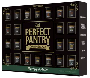 The Perfect Pantry Spice Gift Set - 22 Essential Herbs & Spices Pantry Collection, Non-GMO, Made in USA, 1 oz Jars