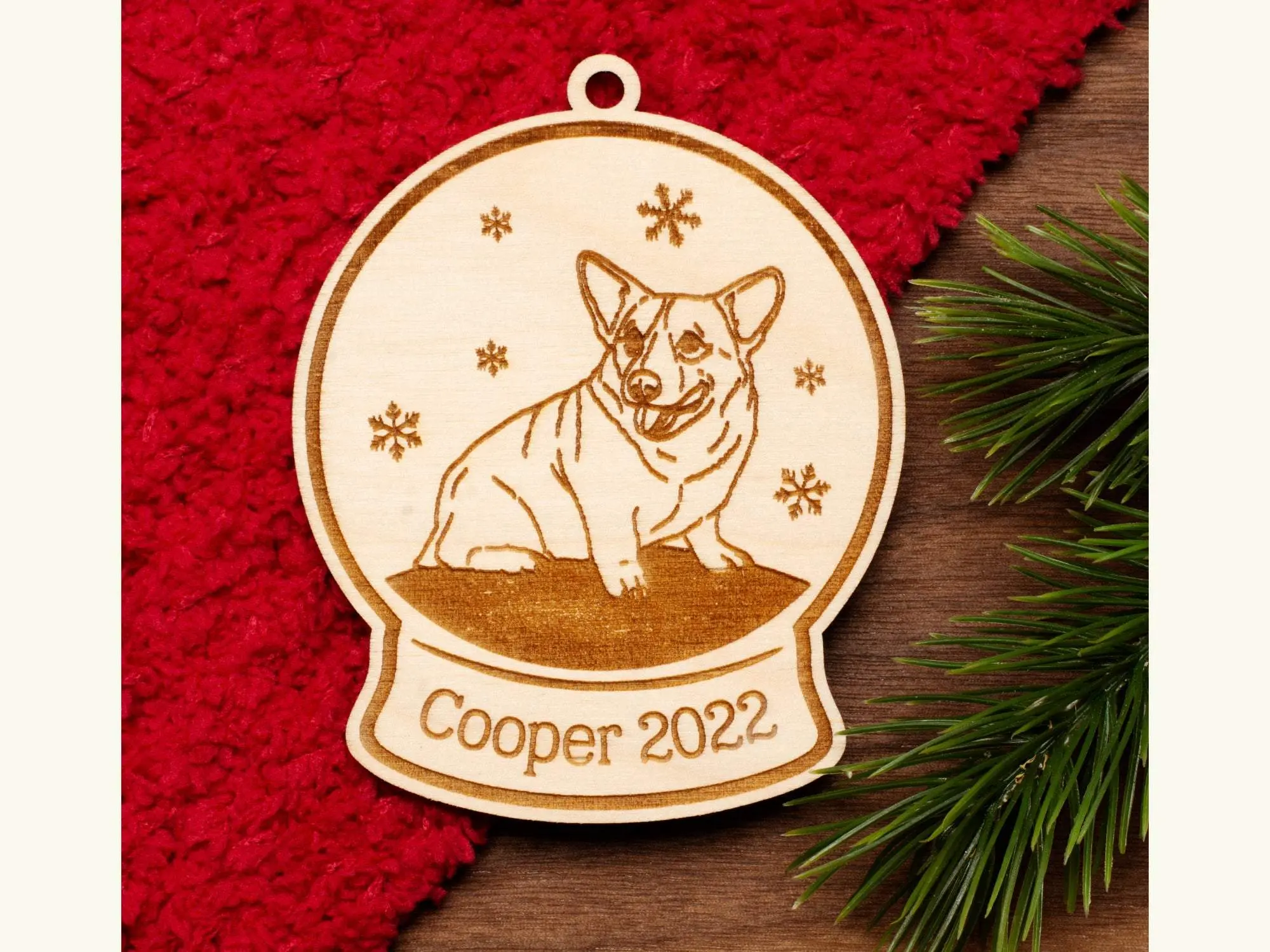 Corgi Snowglobe Christmas Ornament