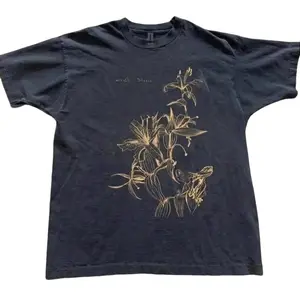 Gildan Men's and Women's T-shirt, Black and gold floral graphic tee, Unisex T-shirt, Gift T-shirt, Y2k Unisex Graphic Tees Gothic Grunge Emo Scene Amity Affliction Style Clothes Menswear Womenswear Streetwear