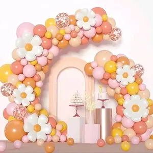 DIY Daisy Balloon Garland, Bohemian Party Birthday Party Flower Balloons Flower Party