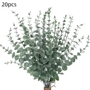 10/20 Dried Eucalyptus Stems for Decoration - 15.7-inch Artificial Eucalyptus Leaf Bundles, Suitable for Weddings, Homes, Farmhouses, DIY Spring Decorations, Bathroom Decorations, and Home Decor