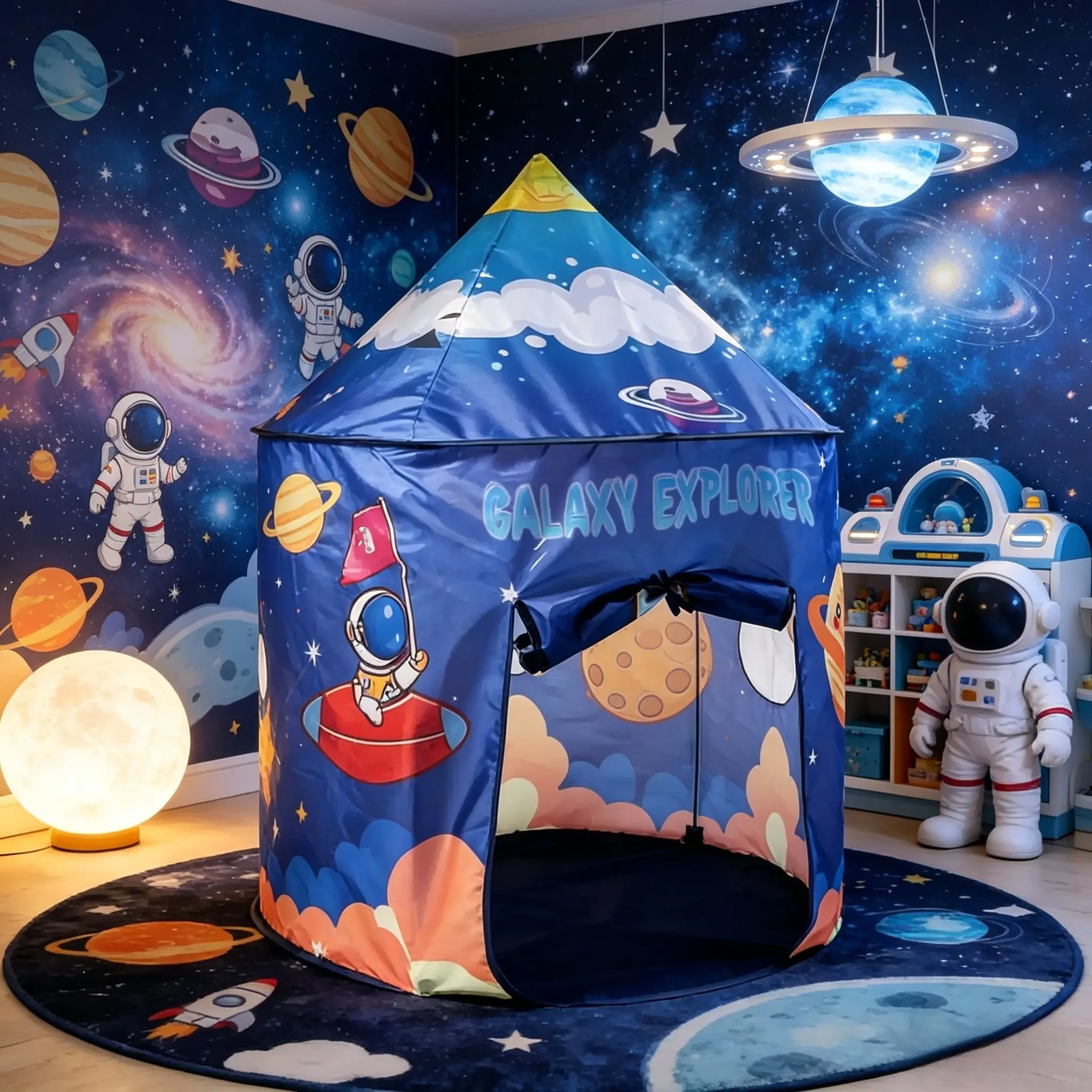 Foldable Kids Game Tent, Play Tent, Mongolian Yurt Crawling Tunnel, Fun Patterns, Easy Setup, Outdoor Portable Toy Castle, Birthday Party Decor, Holiday Gift