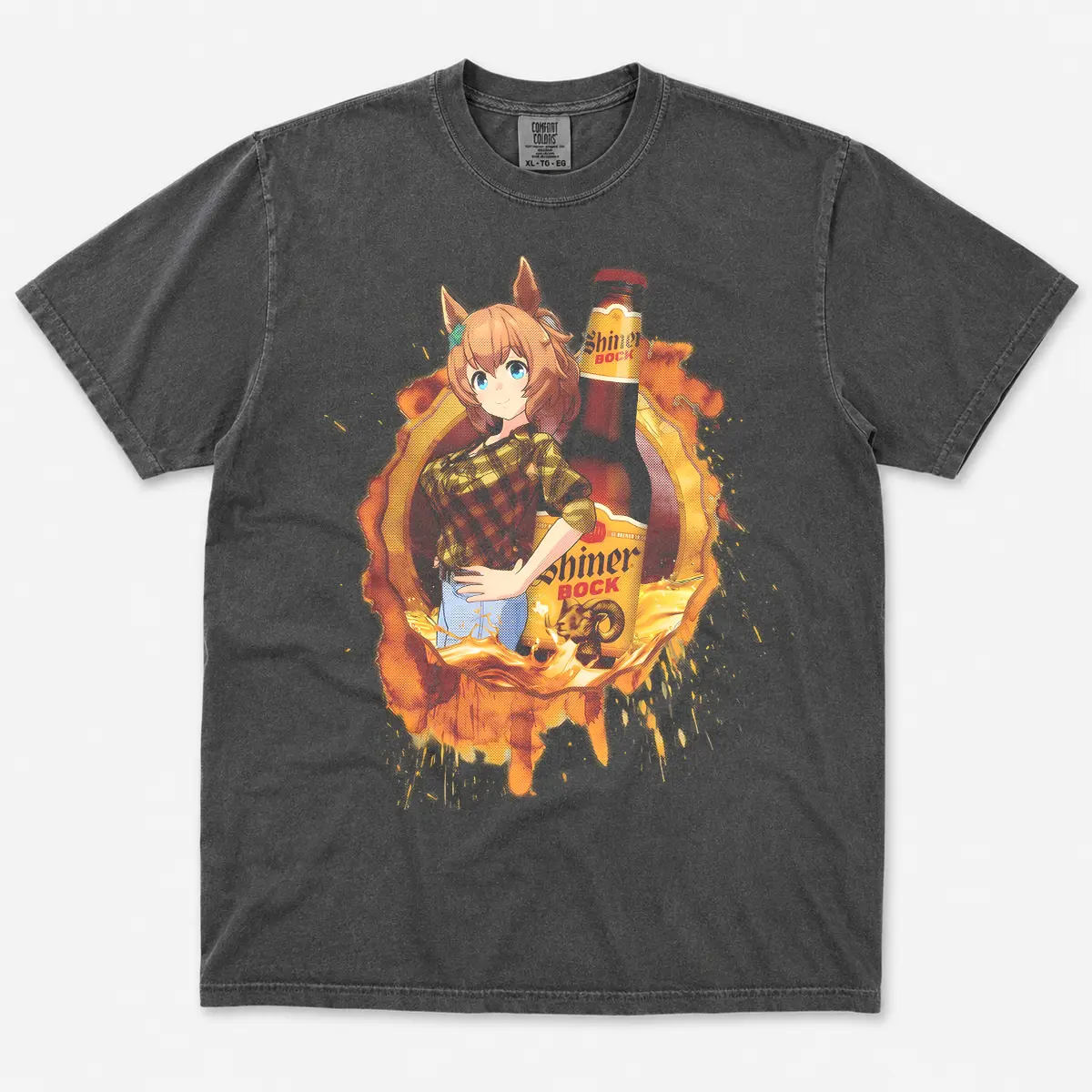 Comfort Colors Taiki Shuttle Uma Musume Drinking T-Shirt – Cute Manga Anime Graphic Tee, Video Game Shirt Unisex