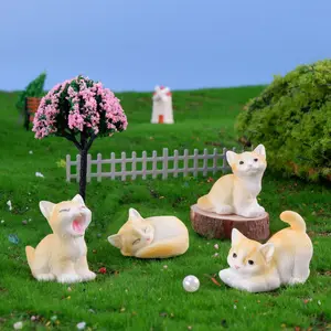 8 Pcs Miniature Cat Figurines - Cute Mini Kittens Animals Model for Fairy Garden, Moss Landscape, DIY Terrarium Crafts, Ornament Accessories for Home