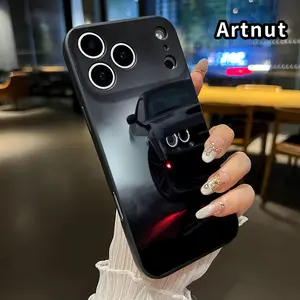 Straight Edge Phone Case for iPhone 17 16 Pro Max 15 Plus 14 13 12 11 Air XR E XS Midnight Mist Muscle Pattern Anti-Scratch Shockproof TPU Bumper Drop-proof Cover