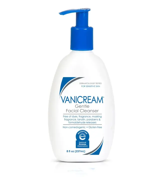 Vanicream Gentle Facial Cleanser with Pump Dispenser - 8 fl oz - Formulated Without Common Irritants for Those with Sensitive Skin