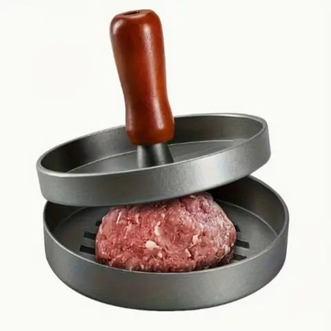 Burger Meat Press, 1 Count Non-stick Stainless Steel Burger Press with Handle, Kitchen Cooking Utensils & Gadgets, Meat & Poultry Utensils, Kitchen Tool, Kitchenware, Kitchen Tools and Gadgets