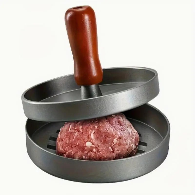 Burger Meat Press, 1 Count Non-stick Stainless Steel Burger Press with Handle, Kitchen Cooking Utensils & Gadgets, Meat & Poultry Utensils, Kitchen Tool, Kitchenware, Kitchen Tools and Gadgets