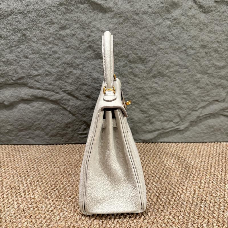 Pre-owned HERMÈS Leather tote bags Hermes Kelly 25 Togo 8L Beton (jd0906a0)