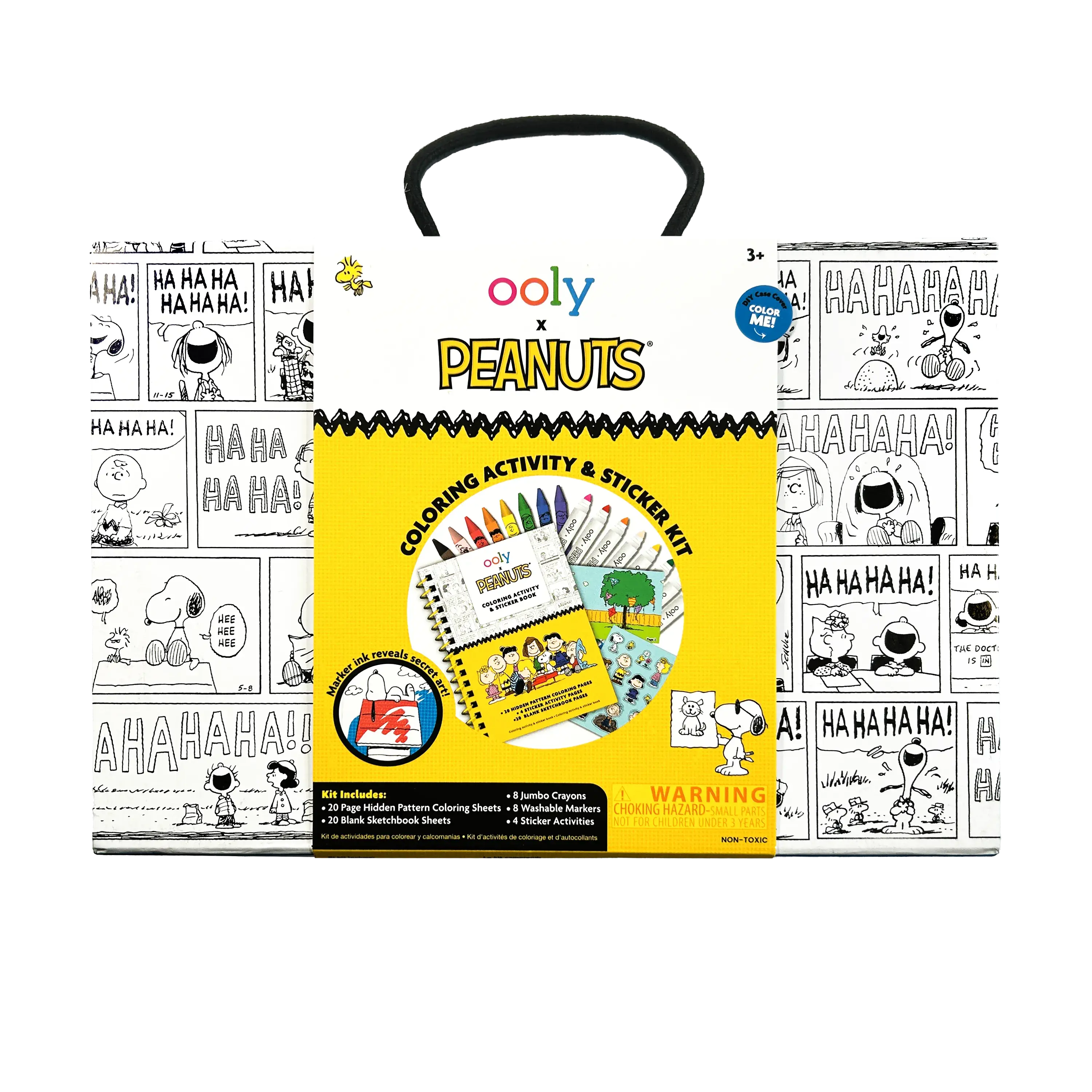 OOLY x Peanuts Coloring Activity & Sticker Kit - 8 Markers 8 Crayons